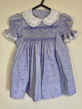 Load image into Gallery viewer, Mauve Floral Smocked Dress (Size 1)