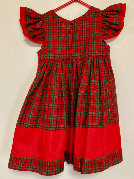 Tartan Smocked Dress (Size 2, long)