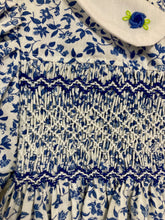 Load image into Gallery viewer, Blue Floral Smocked Dress (Size 18 months)