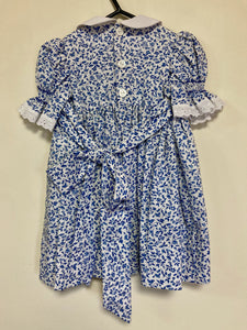 Blue Floral Smocked Dress (Size 18 months)