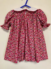 Load image into Gallery viewer, Deep Pink Floral Smocked Dress (Size 1)
